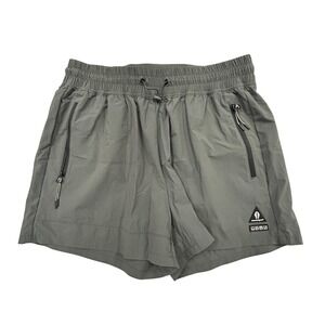 BeardedGoat Gray Athletic Shorts Men's Elastic Waist Zip Pocket Outdoor Gorpcore